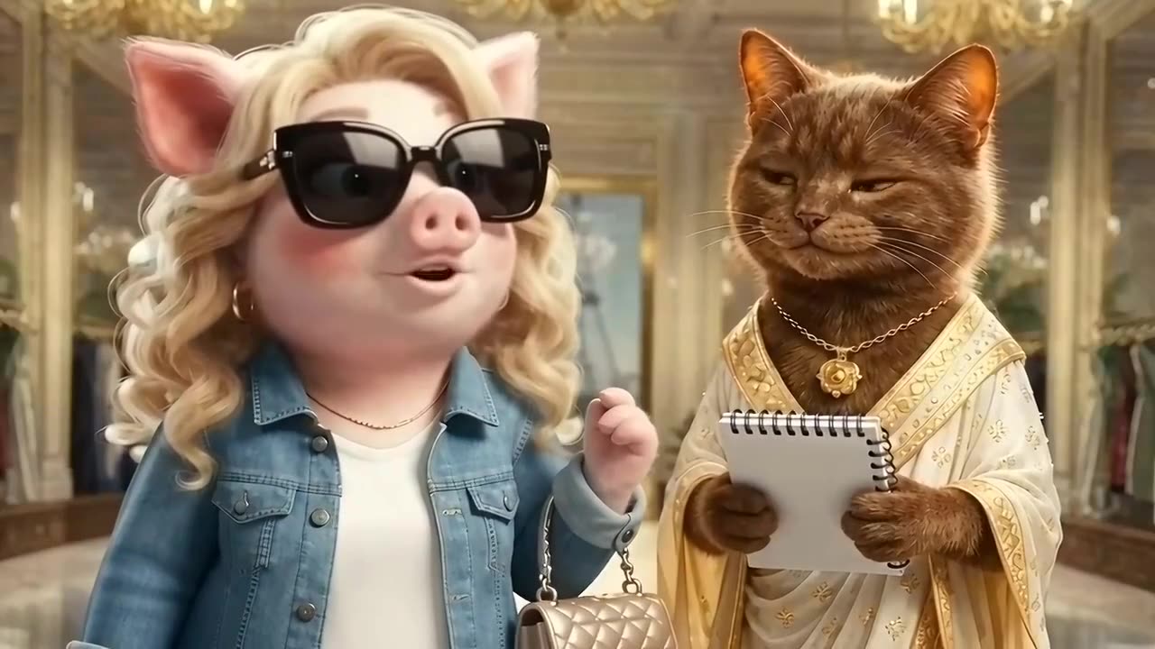 Ms Piggy De Moogy Goes Shopping
